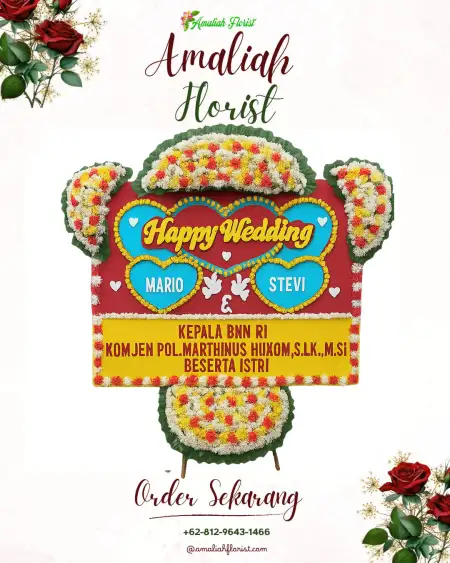 Papan Bunga Pernikahan Balokang